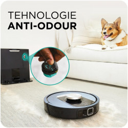 Shark PowerDetect RV2820VEEU Robot Vacuum Cleaner, 650W, 0.3 L, 360° LiDAR, Up to 110 min of runtime, DirtDetect, Black