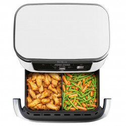 Friteuza dubla cu aer cald Ninja AF500EUWH, 10.4 L, 7 programe, Timer, Zone independente, Alb
