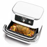 Ninja AF500EUWH Double Hot Air Fryer, 10.4 L, 7 Programs, Timer, Independent Zones, White