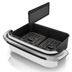 Friteuza dubla cu aer cald Ninja AF500EUWH, 10.4 L, 7 programe, Timer, Zone independente, Alb