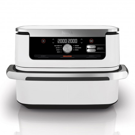 Friteuza dubla cu aer cald Ninja AF500EUWH, 10.4 L, 7 programe, Timer, Zone independente, Alb