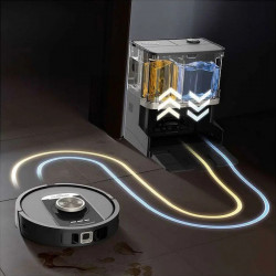 Прахосмукачка робот Shark PowerDetect Max RV2800ZEEU, 650W, 0.3 л, 372 м2, 360 LiDAR, Автономия до 110 мин, Wet Edge Detect, Черен