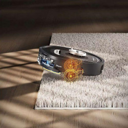 Aspirator robot Shark PowerDetect Max RV2800ZEEU, 650W, 0.3 L, 372 m², 360° LiDAR, Autonomie pana la 110 min, Detectare margini umede, Negru