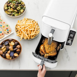 Ninja SL400EUWH, 2470W, 9,5 l, 2 καλάθια, 6 προγράμματα, λειτουργίες Max Crisp, Sync and Match, Λευκό