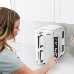 Ninja SL400EUWH, 2470W, 9,5 l, 2 καλάθια, 6 προγράμματα, λειτουργίες Max Crisp, Sync and Match, Λευκό