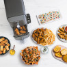 Ninja SL451EU Double Hot Air Fryer, 2470W, 9.5 L, Digital Thermometer, 2 Baskets, 6 Programs, Max Crisp, Sync & Match, Gray