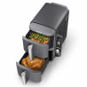 Ninja SL451EU Διπλή φριτέζα ζεστού αέρα, 2470W, 9,5L, ψηφιακό θερμόμετρο, 2 καλάθια, 6 προγράμματα, Max Crisp, Sync & Match, γκρι