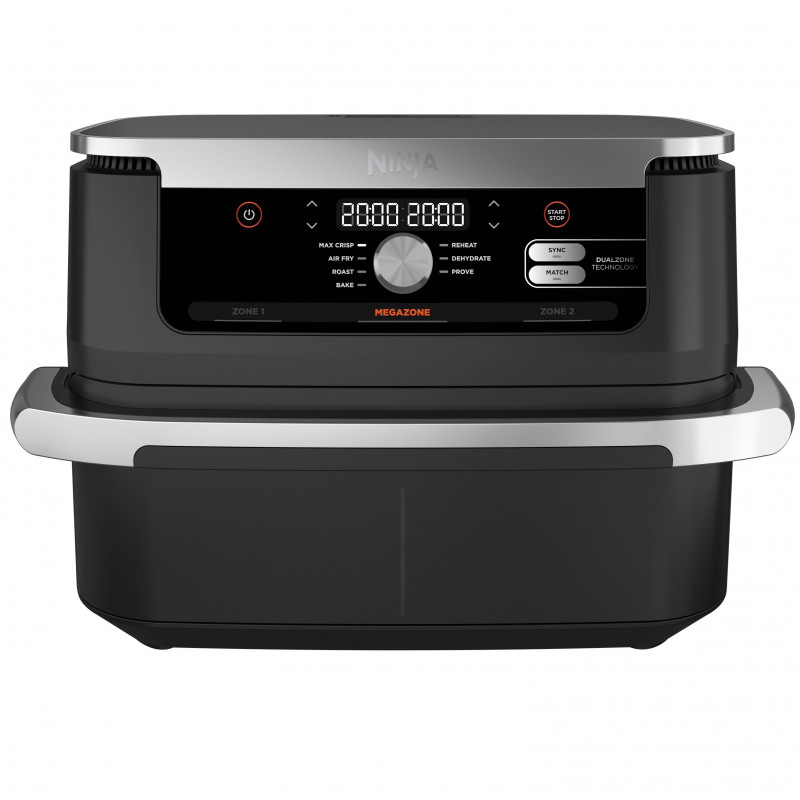 Фритюрник с горещ въздух Ninja AF500EU, 10.4 л, 7 програми, Таймер, Черен/Инокс