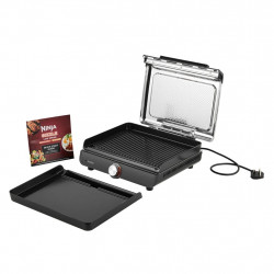 Ηλεκτρική ψησταριά Ninja GR101EU, 1450W, 28x37 cm, Γρήγορη θέρμανση, 60-260C, 2 πλάκες, Μαύρο