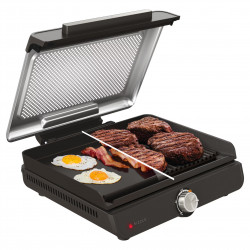 Ηλεκτρική ψησταριά Ninja GR101EU, 1450W, 28x37 cm, Γρήγορη θέρμανση, 60-260C, 2 πλάκες, Μαύρο