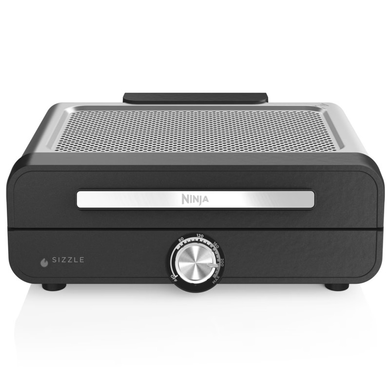 Gratar electric Ninja GR101EU, 1450W, 28x37 cm, Incalzire rapida, 60-260°C, 2 placi, Negru