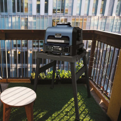 Ninja OG901EU Electric Grill, SMART, 1700W, 7 Programs, 45x29 cm, 260°C, Ceramic Plate, Woodfire Technology, IPX4, Black/Blue