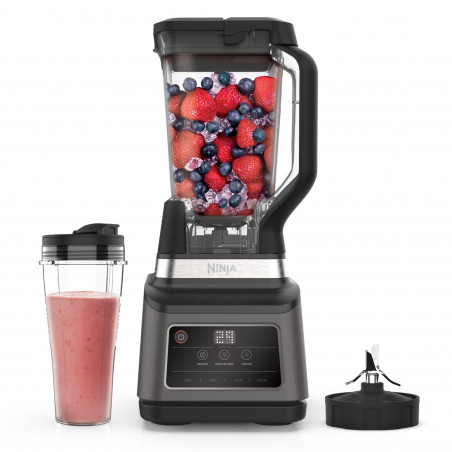 Μπλέντερ 2 σε 1 Ninja BN750EU, 1200W, 2,1 λίτρα, Auto-iQ, 4 λεπίδες, 3 ταχύτητες και προγράμματα, χωρίς BPA, Μαύρο/siv
