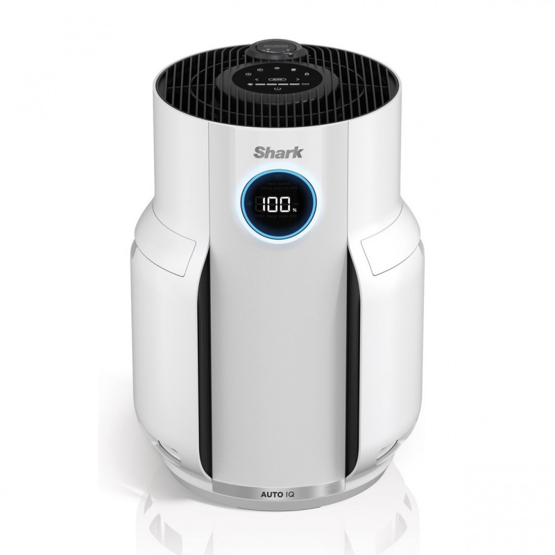 Purificator de aer Shark NeverChange HP150EU, 26W, Pana la 60 m², 5 viteze, Durata filtrul pana la 5 ani, Afisaj LED, Alb