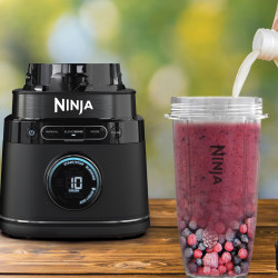 Blender 3in1 Ninja TB401EU, 1200W, 2.1 L, 10 viteze + moduri, Timer, LED, Tehnologie BlendSense, Fara BPA, Negru