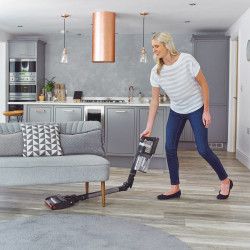 Shark IZ420EUT Upright Vacuum Cleaner, 309W, Articulated Arm, 0.85 L, 120-Minute Run Time, Clean Sense IQ, LED, PowerFins Plus, Gray
