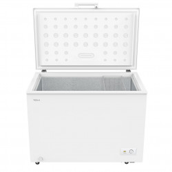 Congelator orizontal Tesla RH2900HE, 287L, Clasa de energie E, Autonomie 30h, Evacuare frontală a apei, Roți, Alb