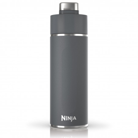 Termos Ninja DW2401EUUKGY, 700 ml, Potrivit pentru bauturi carbogazoase, Izolare tripla, Fara BPA, Mentinere cald pana la 8h, Mentinere rece pana la 24h, Gri