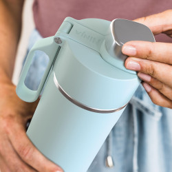 Termos Ninja DW2401EUUKMT, 700 ml, Potrivit pentru bauturi carbogazoase, Izolatie tripla, Fara BPA, Mentinere cald pana la 8h, Mentinere rece pana la 24h, Verde menta