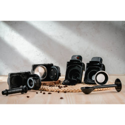 Espressor cafea macinata si capsule 8в1 Oliver Voltz OV51171B5, 1450W, 19 bar, Negru/Rosu