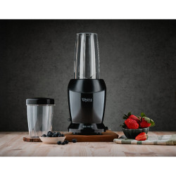 Nutri Blender Oliver Voltz OV51162D, 1200 W, 2 pahare, Fara BPA, 1L/800 ml, Zdrobire gheata, Negru