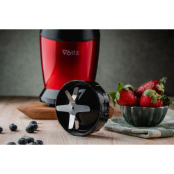 Nutri Blender Oliver Voltz OV51162DR, 1200 W, 2 pahare, Fara BPA, 1L/800 ml, Zdrobire gheata, Rosu