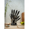 Oliver Voltz OV51633K9S 9-Piece Knife Set, Stand, Black/Silver