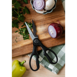 Oliver Voltz OV51633K9S 9-Piece Knife Set, Stand, Black/Silver