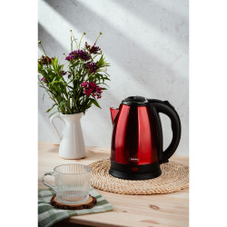 Βραστήρας Rosberg R51230I, 1800W, 1.8L, Καλυμμένη αντίσταση, Περιστρεφόμενη βάση 360°, Κόκκινο χρώμα