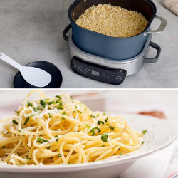 Мултикукър Ninja MC1101EU, 1400W, 6 л, 8 програми, Таймер, Студени дръжки и основа, Среднощно синьо