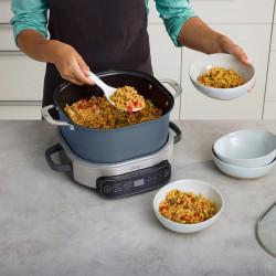 Ninja MC1101EU Multicooker, 1400W, 6 L, 8 Programs, Timer, Cool-Touch Handles and Base, Midnight Blue