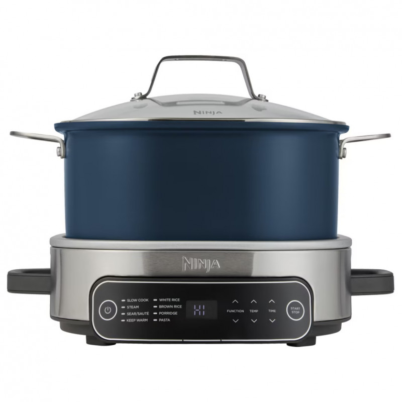 Multicooker Ninja MC1101EU, 1400W, 6 L, 8 programe, Timer, Manere si baza reci, Albastru