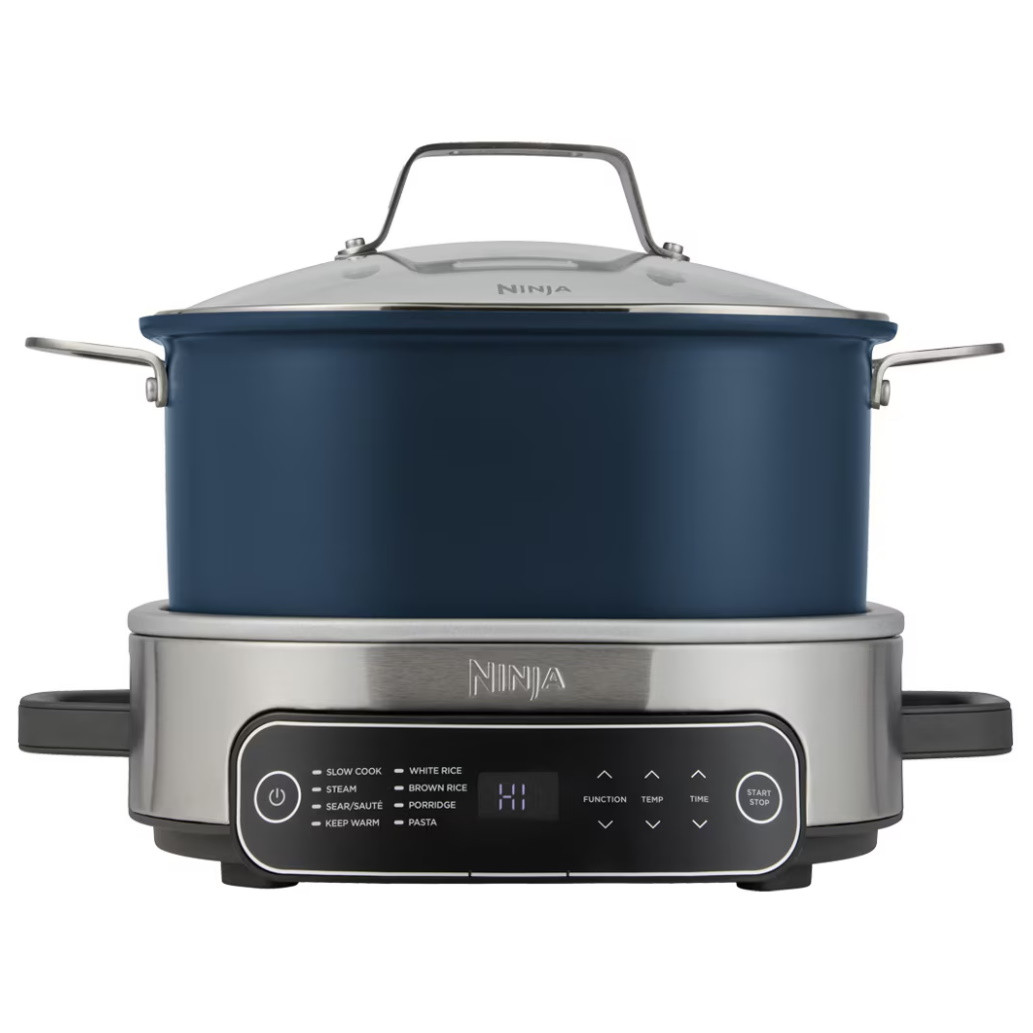 Мултикукър Ninja MC1101EU, 1400W, 6 л, 8 програми, Таймер, Студени дръжки и основа, Среднощно синьо