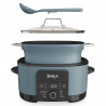 Мултикукър Ninja Foodi PossibleCooker 8in1 MC1001EU, 1200W, 8 л, 8 програми, Керамично покритие, Таймер, Triple Fusion Heat, Син/черен