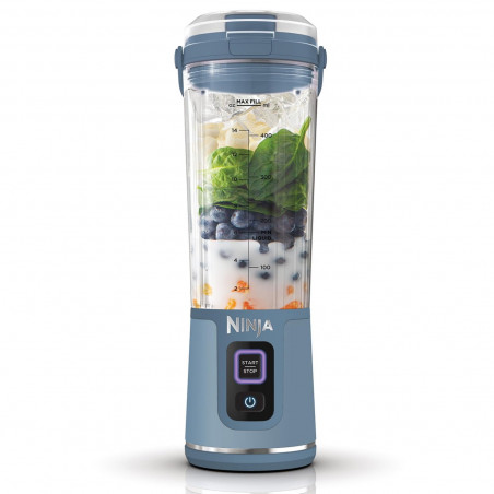 Ninja Blast BC151EUNV Portable Blender, 7.4W, 530 ml, 6-blade stainless steel blade, Ice crushing, Up to 10 cycles, BPA-free, USB-C, Blue