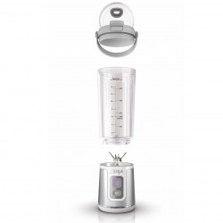 Φορητό μπλέντερ Ninja Blast BC151EUWH, 7,4W, 530 ml, ατσάλινη λεπίδα με 6 λεπίδες, θρυμματισμός πάγου, έως 10 κύκλοι, χωρίς BPA, USB-C, λευκό