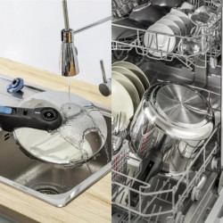 Φούρνος ταχύτητας Tefal P2584301, 4/6 l, 2 λειτουργίες για λαχανικά και κρέας, σύστημα ασφαλείας 5 σημείων, πυθμένας τριπλής στρώσης, επαγωγή, χρώμιο