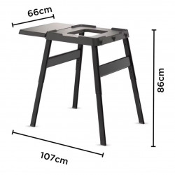 Грил маса Ninja Woodfire 4718J800EUUK, 107х86х66 см, Регулируема, Странична поставка, Черен