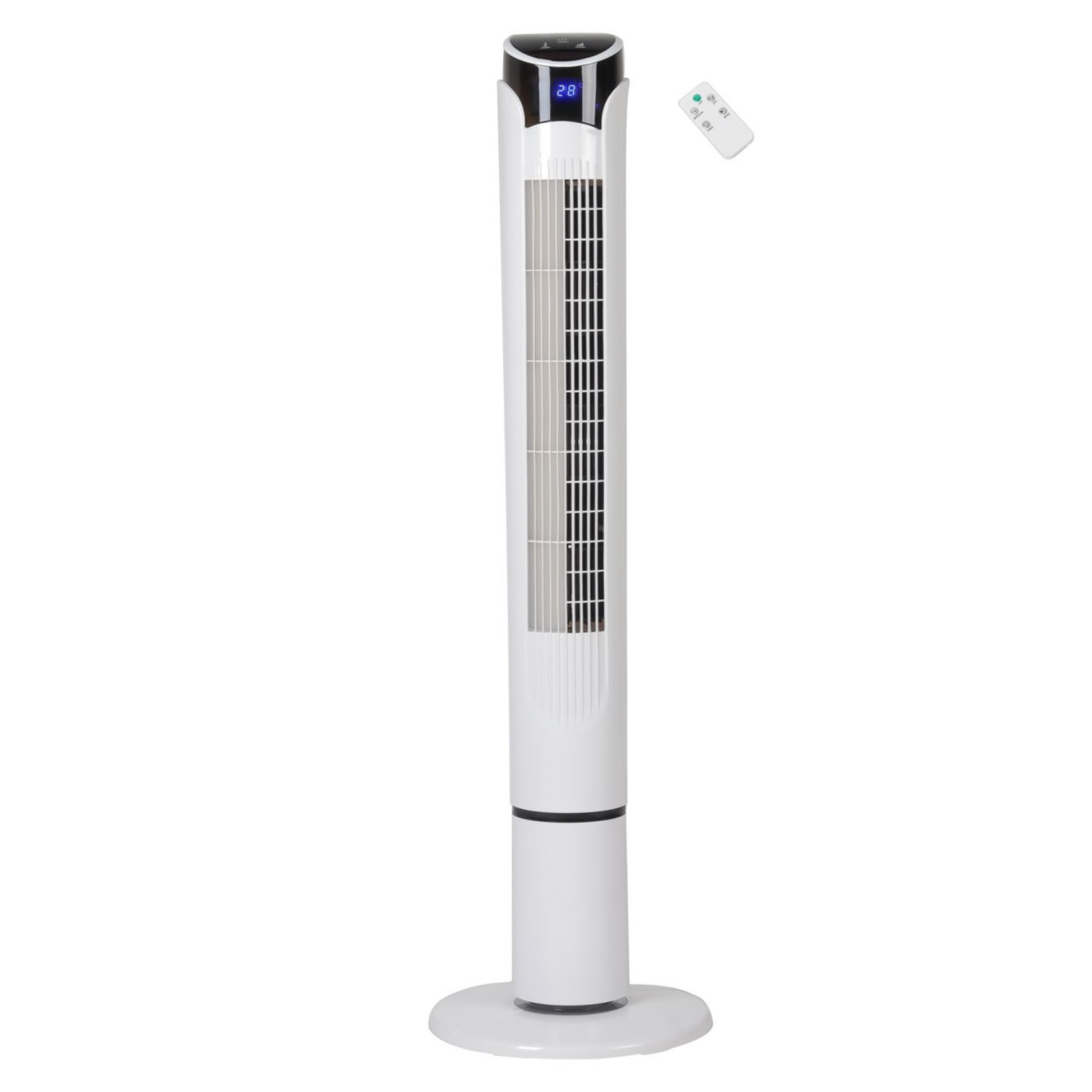 Вентилатор кула Elite ETTF-0332, 45W, 100 см, Таймер, 3 скорости, LED дисплей, Дистанционно, Бял