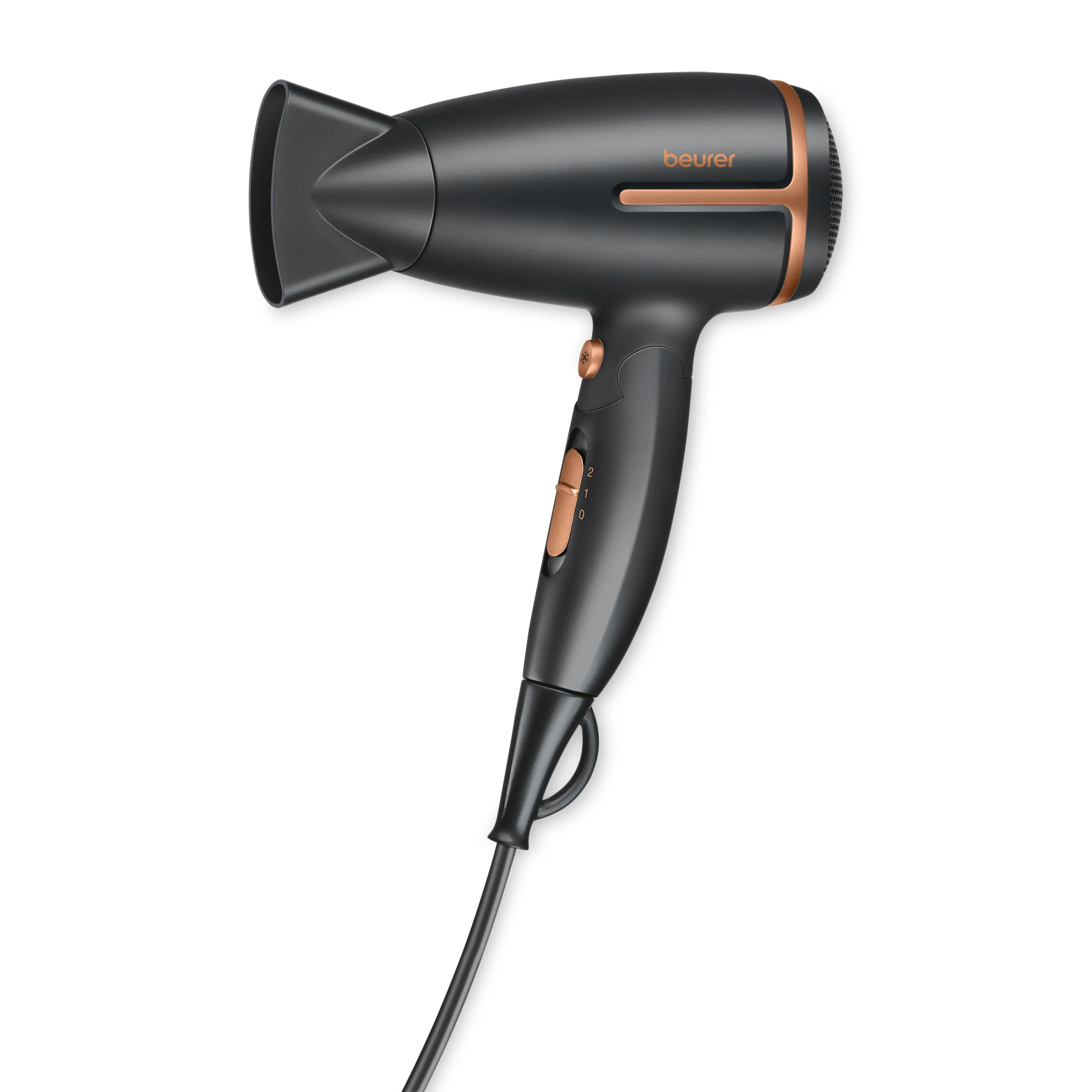 Сешоар Beurer HC 25, 1600W, 2 скорости, 2 нива, Йонизация, Студена струя, Концентратор, Черен