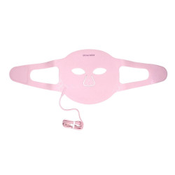 Beautifly Aura Glam Phototherapy Face Mask, 220 LED Lights, Collagen Regeneration and Anti-Aging Effect, 3 Intensity Levels, Cooling, USB-C, Pink
