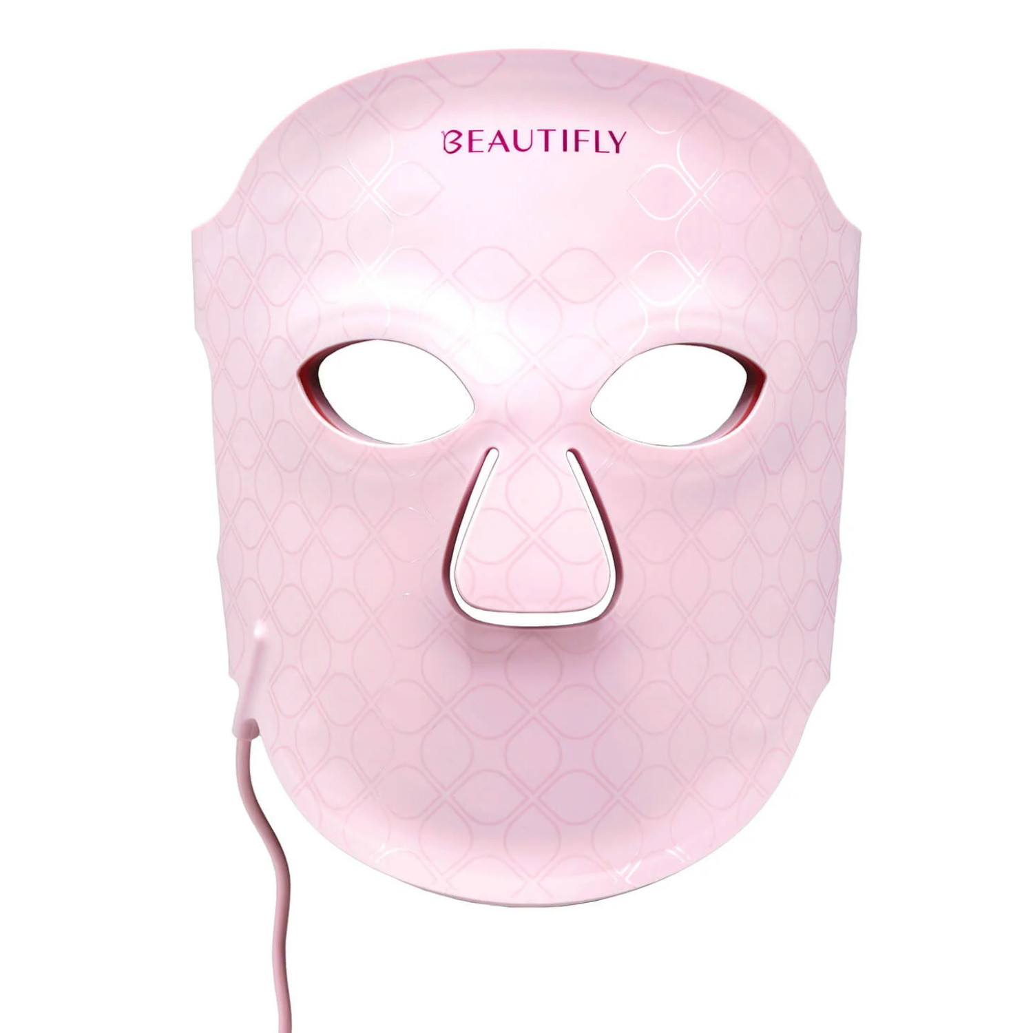 Фототерапевтична маска за лице Beautifly Aura Glam, 220 LED светлини, Колагенова регенерация и антиейдж ефект, 3 интензитета, Охлаждане, USB-C, Розов