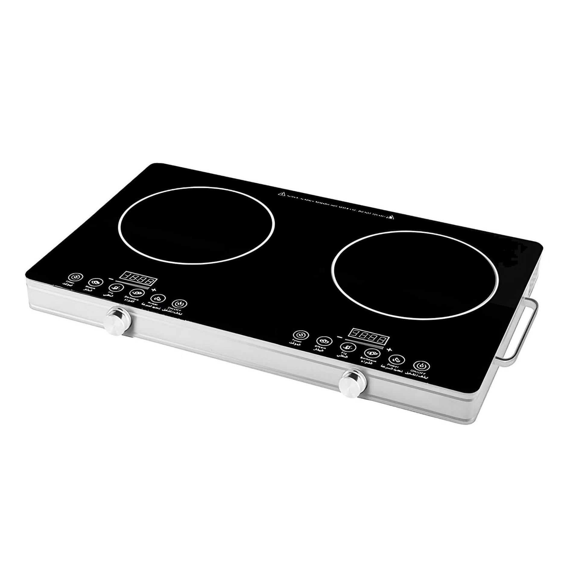 Двоен инфрачервен котлон Elite EFP-1258T, 4400W, LED дисплей, Сензорно управление, Таймер, Черен/сив