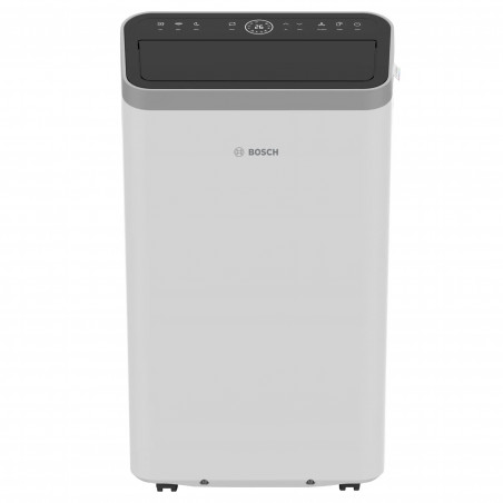 Κινητό κλιματιστικό Bosch Cool 4000, 9000 BTU, 35 m2, A, Αυτόματη εναλλαγή, Χρονοδιακόπτης, Οθόνη LCD, Φορητή λειτουργία, Bial/μαύρο