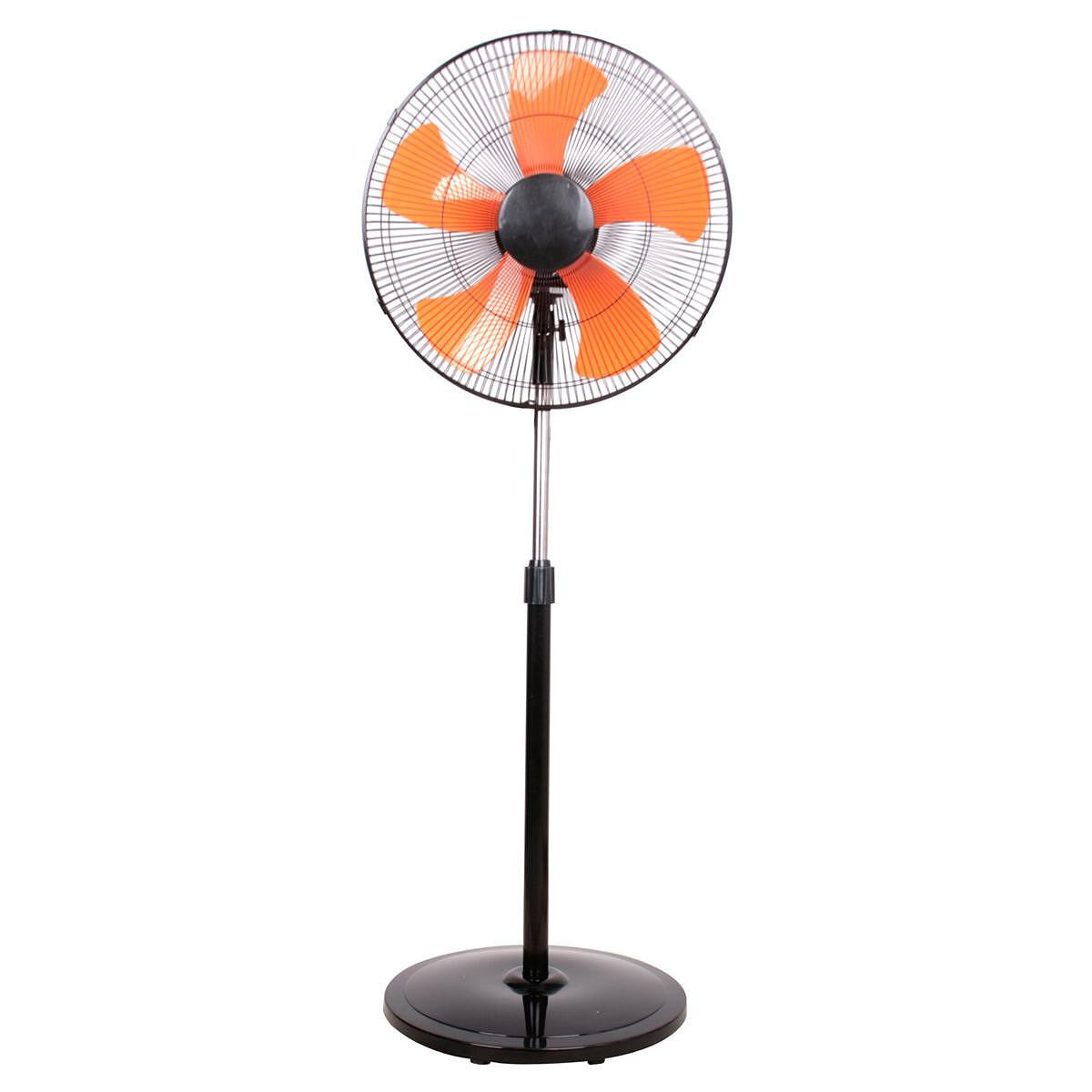 Вентилатор Elite EFS-1302, 70W, 45 см, 3 скорости, 5 перки, Кръгла основа, Черен/Оранжев