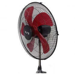 Вентилатор Elite EFS-1304, 100W, 45 см, 3 скорости, 5 перки, Кръгла основа, Черен/Червен