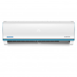 Aparat de aer conditionat inverter Daewoo SAF24M1WR30, 24000 BTU, A++, 60 m², 7 moduri, Wi-Fi, Dezghetare automata, Autocuratare, Timer, Jet Cool/Heat, Alb