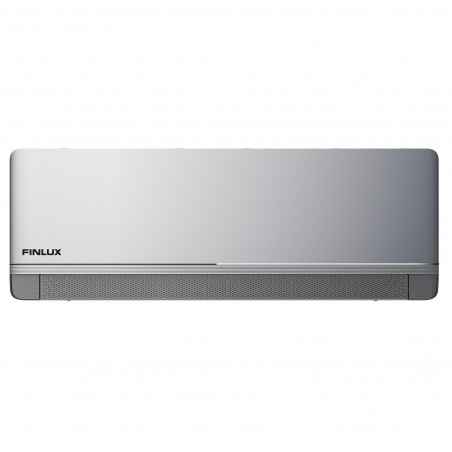 Aparat de aer conditionat inverter Finlux 12FERRO87BRIS, 12000 BTU, A+++, 30 m², Wi-Fi, Comfort breeze, 4D blowing, Incalzire exterioara, Gri