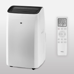 Aparat de aer conditionat mobil TCL TAC-12CHPB/MZ, 12000 BTU, A+, 35 m², Wi-Fi, Timer, Mod SMART, ECO, LED, Alb