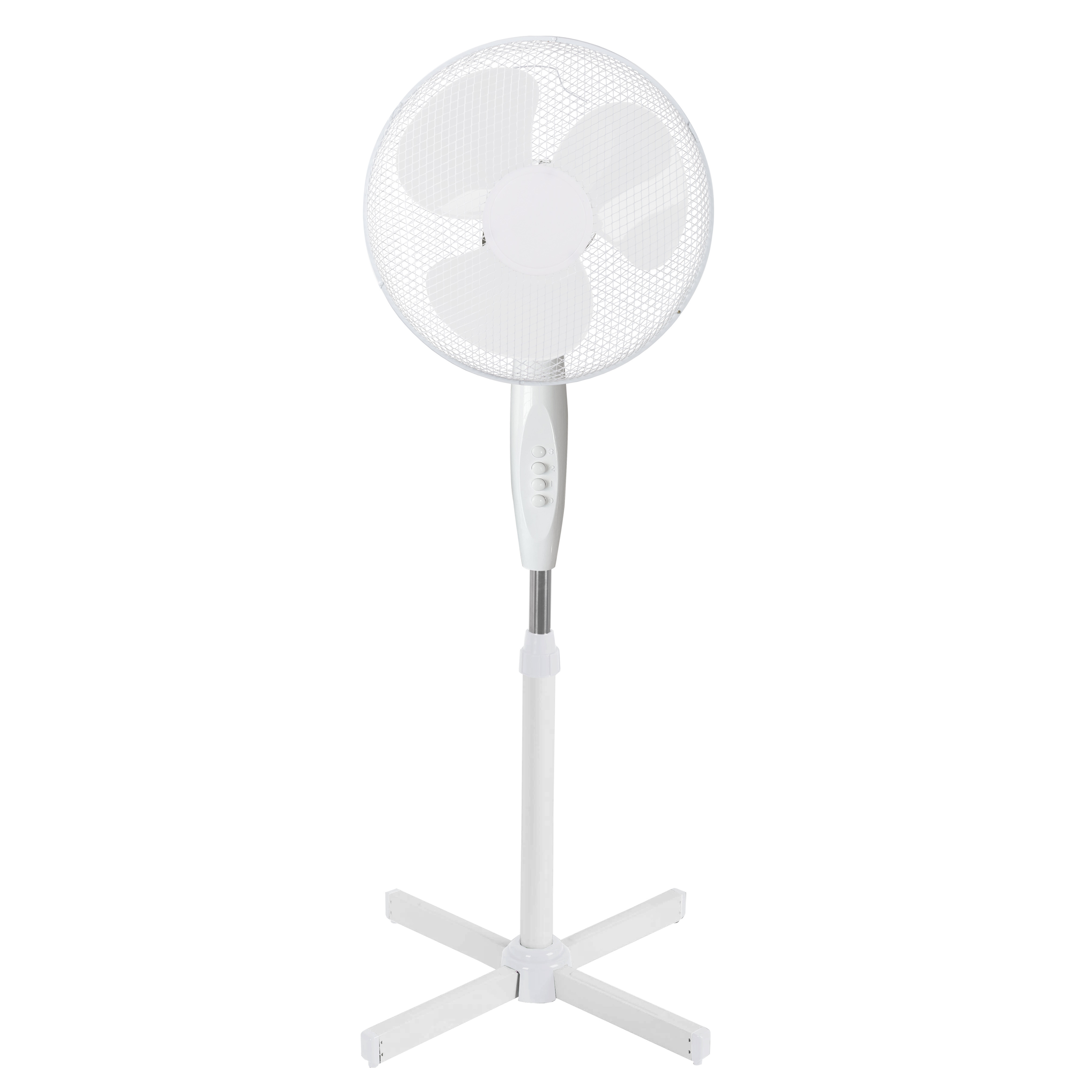 Вентилатор Elite EHSF-0365, 45W, 40 см, 3 скорости, 3 перки, Стоманена решетка, Бял